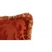 Luxury tasseled soft velvet throw pillow, classic decorative cushion