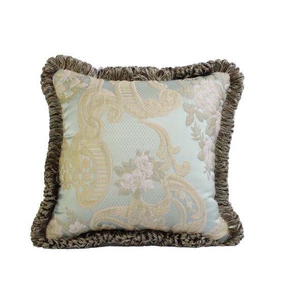 Classic decorated floral design throw pillow