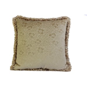 Classic velvet throw pillow / cushion with flower pattern
