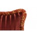 Tasseled striped texture velvet throw pillow, Luxury decorative cushion (handmade)