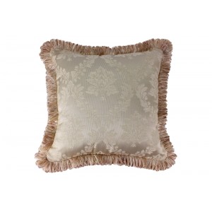 Classic luxurious handmade silk decorated floral design throw pillow
