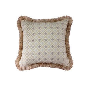 Luxury modern two sided cotton throw pillow,  patterned decorative cushion