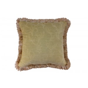 Classic luxurious cotton throw pillow, decorative cushion with hidden zipper